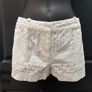 Michael Kors Women's White Eyelet Shorts